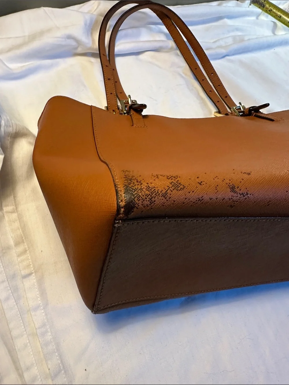Tory Burch Cognac Leather Double-Handle Tote